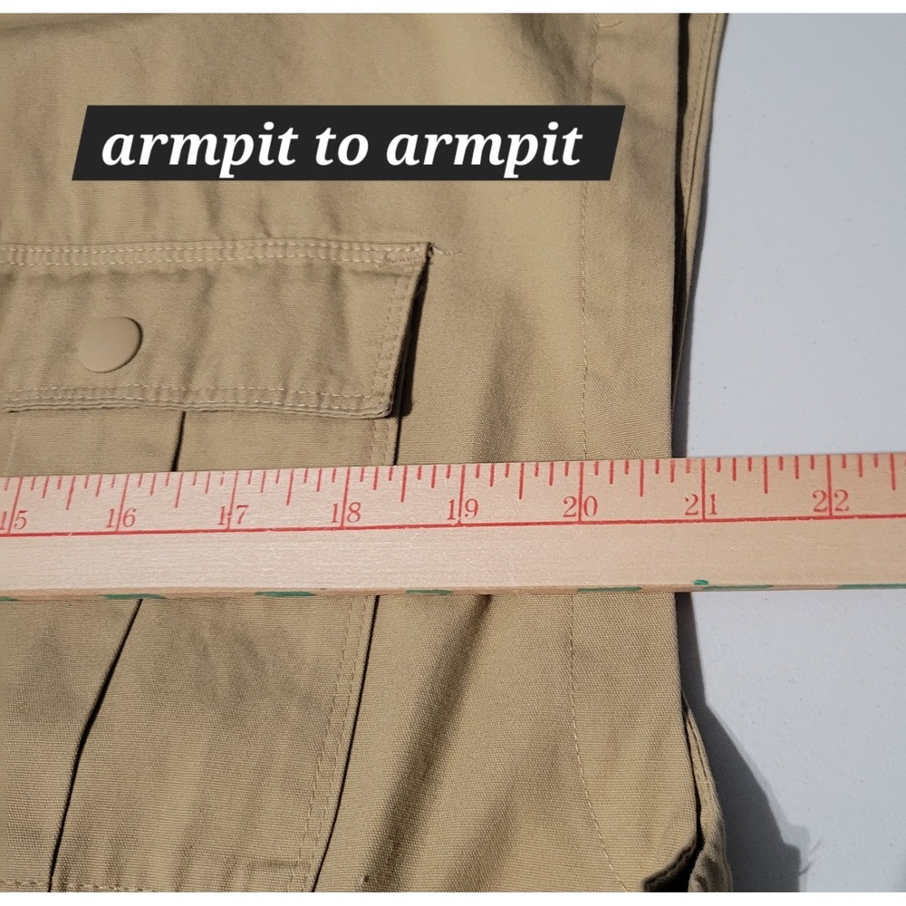 Aerie‎ Offline Military Utility Vest Cotton Hooded Tan Women's Size Large - Picture 3 of 8